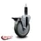 Service Caster 5'' Gray Poly Swivel 1'' Expanding Stem Caster with Brake SCC-EX20S514-PPUB-PLB-1 - alternate 3
